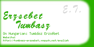 erzsebet tumbasz business card