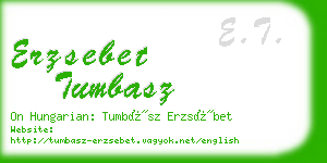 erzsebet tumbasz business card